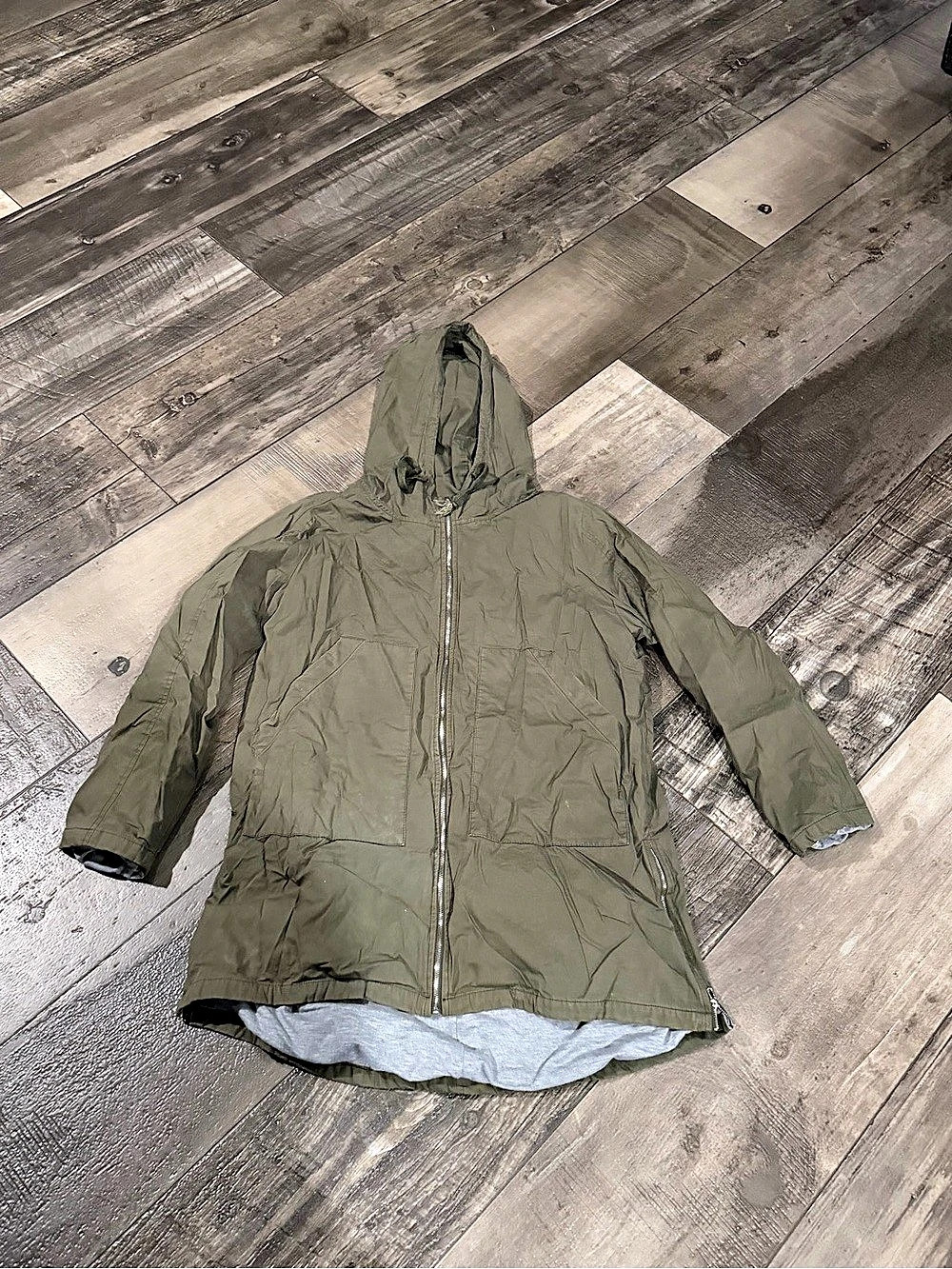 P.CILL Women's Green Hooded Utility Jacket Size Large